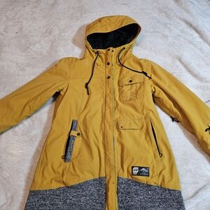 Orage Women's  Hooded Jacket Small Waterproof, Ski Snowboarding yellow